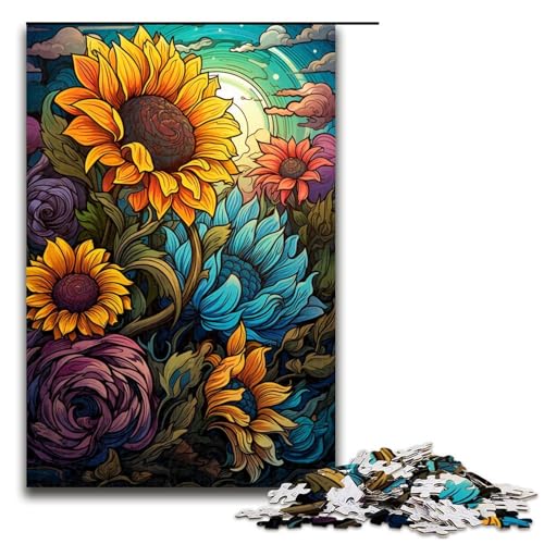 1000 teiliges Puzzle für Erwachsene Bunte Fantasie Sonnenblumen Puzzle für Lernspiele Herausforderung Spielzeug Kunstwerk Geschenk 75 x 50 cm 1000 teiliges Puzzle für Erwachsene Bunte Fantasie Sonnenblumen Puzzle für Lernspiele Herausforderung Spielzeug Kunstwerk Geschenk 75 x 50 cm von zouxangzz