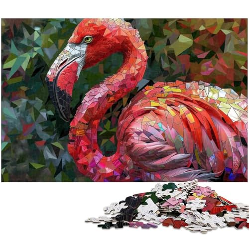 1000 teiliges Puzzle für Erwachsene Bunte Flamingos EIN Kunstwerk für Teenager ab 14 Jahren (Größe 38 x 26 cm) von zouxangzz