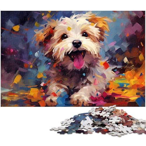 1000 teiliges Puzzle für Erwachsene Bunte Hunde als Geburtstagsgeschenk für Teenager ab 14 Jahren (Größe 38 x 26 cm) von zouxangzz
