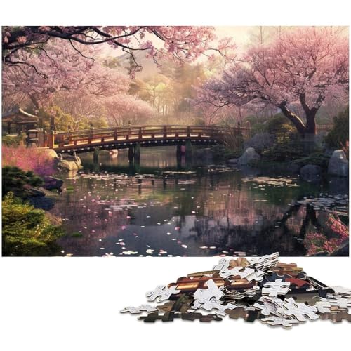 1000 teiliges Puzzle für Erwachsene Bunte Kirschblüten Spielzeug intellektuelles Spiel anspruchsvolles Puzzlespiel und Familienspiel (Größe 75 x 50 cm) von zouxangzz
