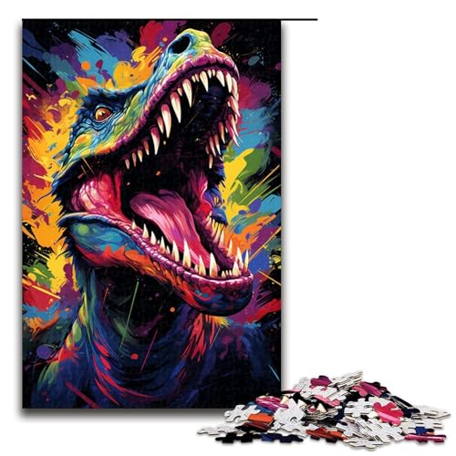 1000 teiliges Puzzle für Erwachsene Bunte Psychedelia der Dinosaurier Holzpuzzle Lernspiel für Erwachsene Herausforderungsspielzeug 75 x 50 cm 1000 teiliges Puzzle für Erwachsene Bunte Psychedelia der Dinosaurier Holzpuzzle Lernspiel für Erwachsene Herausforderungsspielzeug 75 x 50 cm von zouxangzz