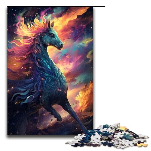 1000 teiliges Puzzle für Erwachsene Bunte Psychedelia des Sternenhimmels Pferde Puzzle für Kinder Holzpuzzle Lernspiel für Erwachsene 75 x 50 cm 1000 teiliges Puzzle für Erwachsene Bunte Psychedelia des Sternenhimmels Pferde Puzzle für Kinder Holzpuzzle Lernspiel für Erwachsene 75 x 50 cm von zouxangzz