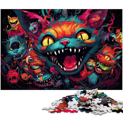 1000 teiliges Puzzle für Erwachsene Bunte Tiere Puzzle für Kinder Holzpuzzle Lernspiel für Erwachsene 1000 Teile (75 x 50 cm) von zouxangzz