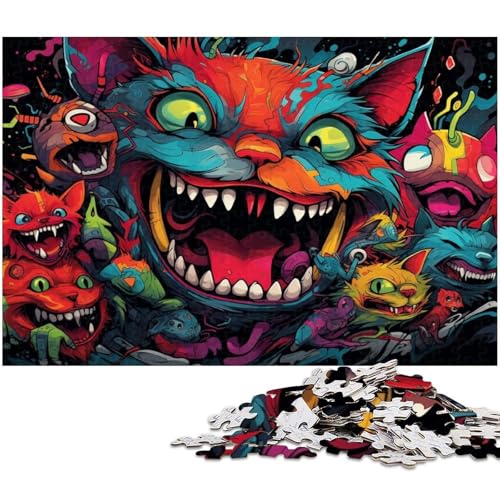 1000 teiliges Puzzle für Erwachsene Bunte Tiere Puzzle für Lernspiele Herausforderung Spielzeug Kunstwerk Geschenk 1000 Teile (38 x 26 cm) von zouxangzz