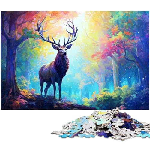 1000 teiliges Puzzle für Erwachsene Camouflage Rentier Spielzeug Denkspiel anspruchsvolles Puzzlespiel und Familienspiel 1000 Teile (38 x 26 cm) von zouxangzz