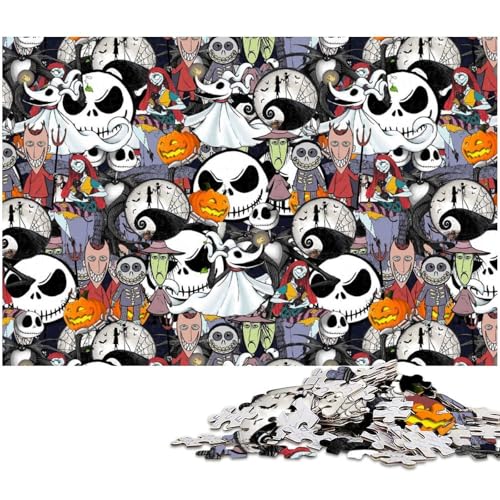 1000 teiliges Puzzle für Erwachsene Cartoon Monster Puzzle Lernspiel Herausforderung Spielzeug Kunstwerk Geschenk (Größe 38 x 26 cm) von zouxangzz
