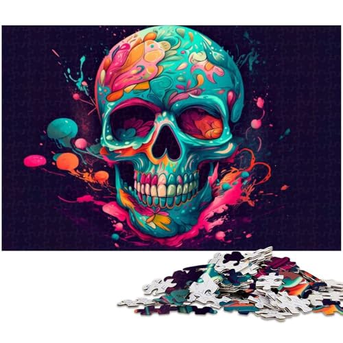 1000 teiliges Puzzle für Erwachsene Cartoon Totenkopf Spielzeug Denkspiel anspruchsvolles Puzzlespiel und Familienspiel (Größe 38 x 26 cm) von zouxangzz