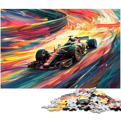 1000 teiliges Puzzle für Erwachsene Coole Rennwagen Puzzles Geburtstagsgeschenke für Teenager ab 14 Jahren (Größe 75 x 50 cm) von zouxangzz