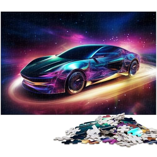 1000 teiliges Puzzle für Erwachsene Cooler Sportwagen EIN Kunstwerk für Teenager ab 14 Jahren (Größe 75 x 50 cm) von zouxangzz