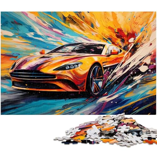 1000 teiliges Puzzle für Erwachsene Cooles Sportwagen Puzzle für Lernspiele Herausforderung Spielzeug Kunstwerk Geschenk (Größe 75 x 50 cm) von zouxangzz