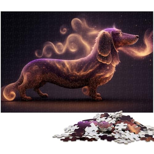 1000 teiliges Puzzle für Erwachsene Dackel Puzzle Geburtstagsgeschenk für Teenager ab 14 Jahren (Größe 75 x 50 cm) von zouxangzz