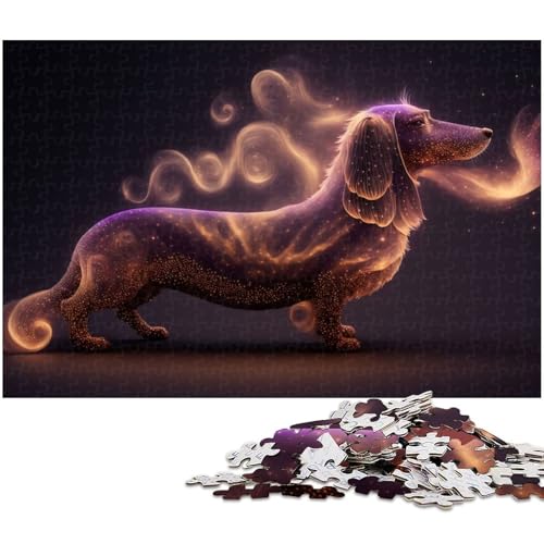 1000 teiliges Puzzle für Erwachsene Dackel Unmögliches Puzzle für Teenager ab 14 Jahren (Größe 38 x 26 cm) von zouxangzz