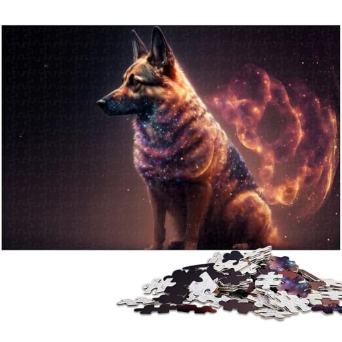 1000 teiliges Puzzle für Erwachsene Deutscher Schäferhund Spielzeug Denkspiel anspruchsvolles Puzzlespiel und Familienspiel 1000 Teile (38 x 26 cm) von zouxangzz