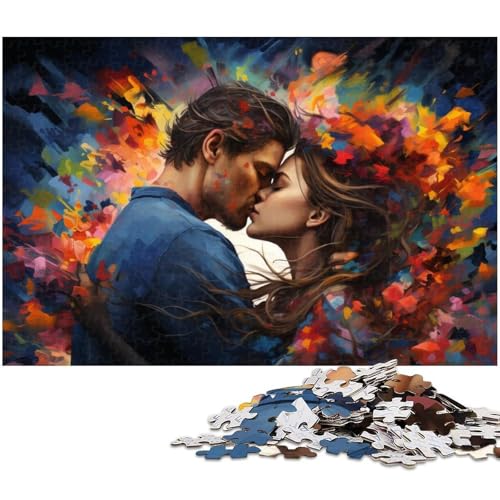 1000 teiliges Puzzle für Erwachsene EIN hingebungsvolles Paar Puzzle für Lernspiele Herausforderung Spielzeug Kunstwerk Geschenk 1000 Teile (38 x 26 cm) von zouxangzz