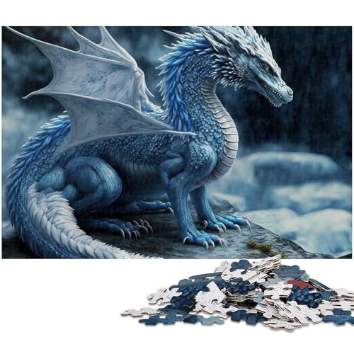 1000 teiliges Puzzle für Erwachsene Eisdrache Eisdrache Puzzle für Lernspiele Herausforderung Spielzeug Kunstwerk Geschenk 1000 Teile (75 x 50 cm) von zouxangzz