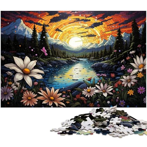 1000 teiliges Puzzle für Erwachsene Fantasie Berglandschaft Spielzeug Denkspiel anspruchsvolles Puzzlespiel und Familienspiel 1000 Teile (38 x 26 cm) von zouxangzz