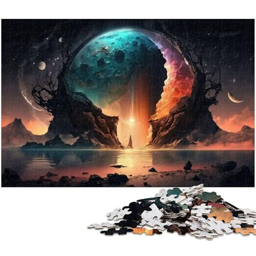 1000 teiliges Puzzle für Erwachsene Fantasie Bunte Landschaft Spielzeug Denkspiel anspruchsvolles Puzzlespiel und Familienspiel (Größe 75 x 50 cm) von zouxangzz