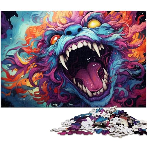 1000 teiliges Puzzle für Erwachsene Fantasie Bunte Monster unmögliches Puzzle für Teenager ab 14 Jahren 1000 Teile (75 x 50 cm) von zouxangzz
