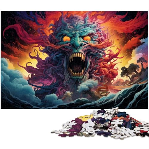 1000 teiliges Puzzle für Erwachsene Fantasie Bunte japanische Monster Puzzles für Erwachsene und Kinder Holzpuzzle tolles Geschenk 1000 Teile (75 x 50 cm) von zouxangzz