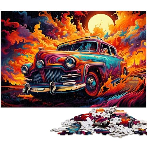 1000 teiliges Puzzle für Erwachsene Fantasie Farbauto EIN Kunstwerk für Teenager ab 14 Jahren 1000 Teile (38 x 26 cm) von zouxangzz