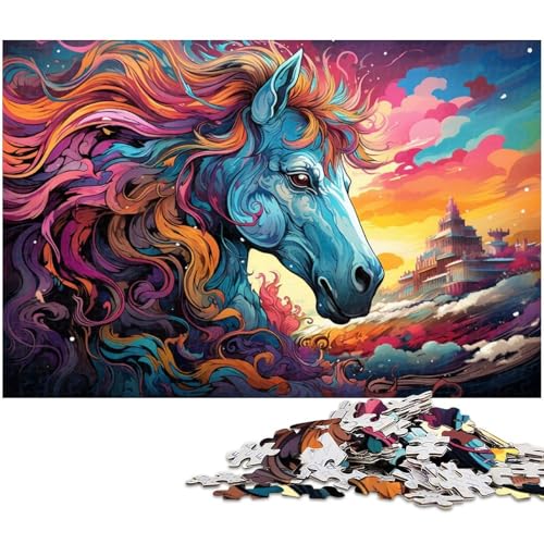 1000 teiliges Puzzle für Erwachsene Fantasie Farbtiere EIN Kunstwerk für Teenager ab 14 Jahren 1000 Teile (75 x 50 cm) von zouxangzz