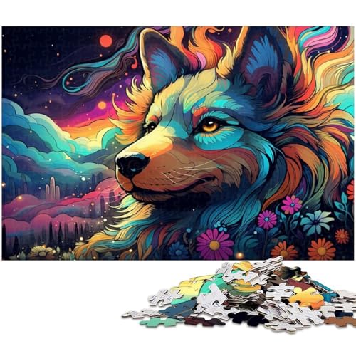1000 teiliges Puzzle für Erwachsene Fantasie Farbtiere Spielzeug Denkspiel anspruchsvolles Puzzlespiel und Familienspiel 1000 Teile (38 x 26 cm) von zouxangzz