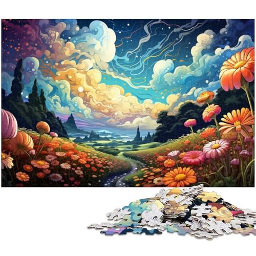 1000 teiliges Puzzle für Erwachsene Fantasie Frühlingslandschaft Spielzeug Denkspiel anspruchsvolles Puzzlespiel und Familienspiel 1000 Teile (75 x 50 cm) von zouxangzz