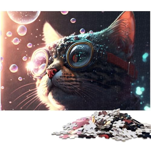 1000 teiliges Puzzle für Erwachsene Fantasie Haustierkatze Puzzle für Lernspiele Herausforderung Spielzeug Kunstwerk Geschenk 1000 PCS (75 x 50 cm) von zouxangzz