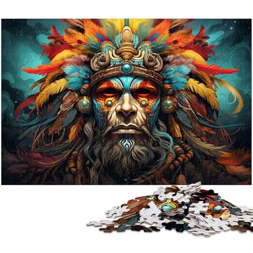 1000 teiliges Puzzle für Erwachsene Fantasie Puzzle mit Buntem Kriegermotiv für Kinder Holzpuzzle Lernspiel für Erwachsene 1000 Teile (75 x 50 cm) von zouxangzz