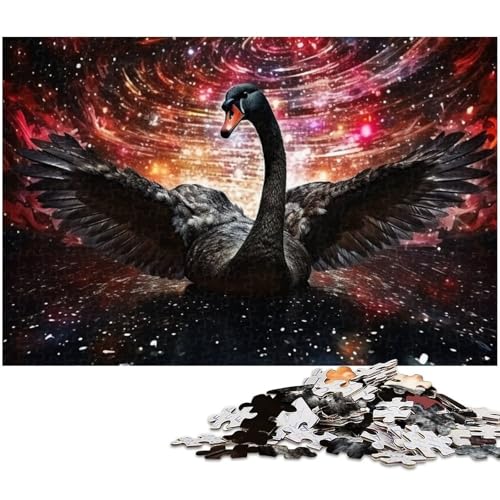 1000 teiliges Puzzle für Erwachsene Fantasie Schwan EIN Kunstwerk für Teenager ab 14 Jahren (Größe 75 x 50 cm) von zouxangzz