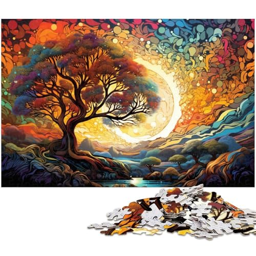 1000 teiliges Puzzle für Erwachsene Fantasiebaum Puzzle Kunstwerk für Teenager ab 14 Jahren 1000 Teile (75 x 50 cm) von zouxangzz