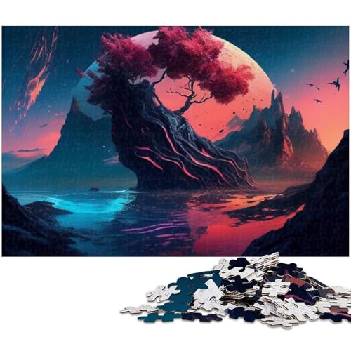 1000 teiliges Puzzle für Erwachsene Fantasielandschaft EIN Kunstwerk für Teenager ab 14 Jahren (Größe 38 x 26 cm) von zouxangzz