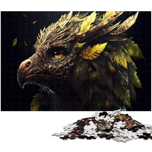 1000 teiliges Puzzle für Erwachsene Fantasy Adler Puzzle Lernspiel Herausforderung Spielzeug Kunstwerk Geschenk (Größe 75 x 50 cm) von zouxangzz