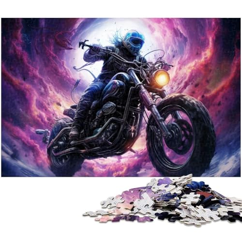 1000 teiliges Puzzle für Erwachsene Fantasy Motorrad Puzzle Lernspiel Herausforderung Spielzeug Kunstwerk Geschenk (Größe 75 x 50 cm) von zouxangzz