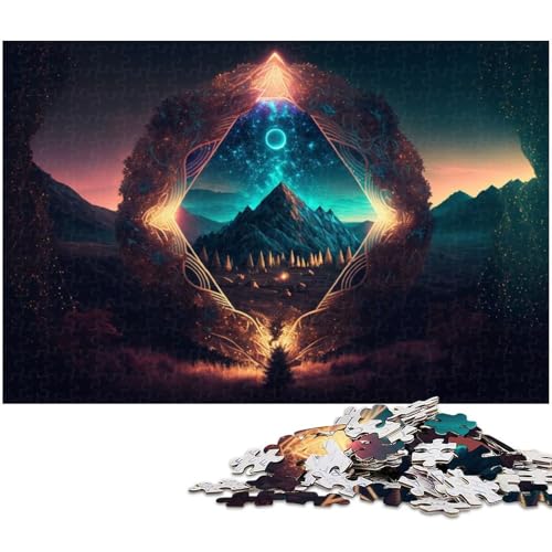 1000 teiliges Puzzle für Erwachsene Fantasy Mountain Portal Spielzeug Denkspiel anspruchsvolles Puzzlespiel und Familienspiel (Größe 38 x 26 cm) von zouxangzz