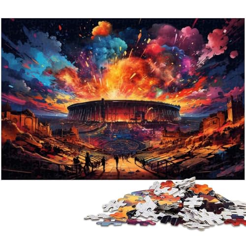 1000 teiliges Puzzle für Erwachsene Fantasy Puzzle römisches Kolosseum Papierpuzzle Lernspielzeug 1000 Teile (38 x 26 cm) von zouxangzz