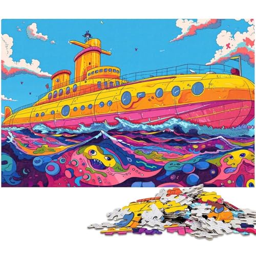 1000 teiliges Puzzle für Erwachsene Farb U Boot Puzzle für Kinder Papierpuzzle Lernspiel für Erwachsene (Größe 38 x 26 cm) von zouxangzz