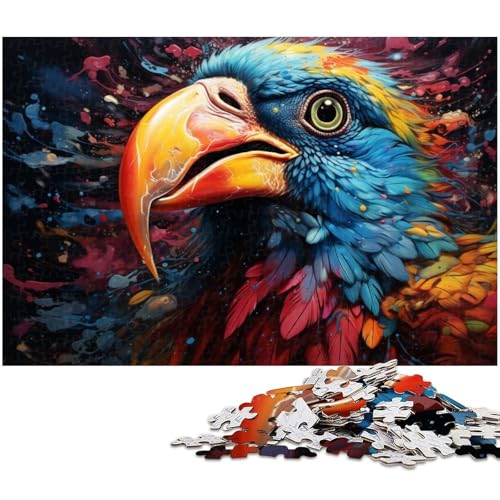 1000 teiliges Puzzle für Erwachsene Farbadler für Puzzle EIN Kunstwerk für Teenager ab 14 Jahren 1000 Teile (75 x 50 cm) von zouxangzz