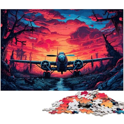 1000 teiliges Puzzle für Erwachsene Farbflugzeug EIN Kunstwerk für Teenager ab 14 Jahren 1000 Teile (75 x 50 cm) von zouxangzz