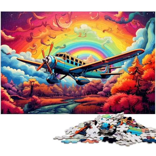 1000 teiliges Puzzle für Erwachsene Farbflugzeug EIN Kunstwerk für Teenager ab 14 Jahren 1000 Teile (75 x 50 cm) von zouxangzz