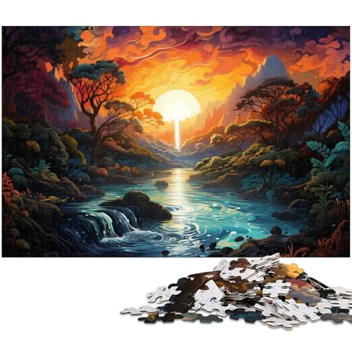 1000 teiliges Puzzle für Erwachsene Farbillustration des Amazonas Regenwalds Spielzeug Denkspiel anspruchsvolles Puzzlespiel und Familienspiel 1000 Teile (38 x 26 cm) von zouxangzz