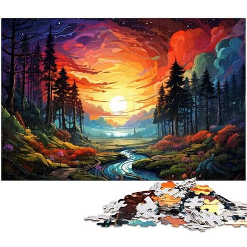 1000 teiliges Puzzle für Erwachsene Farbillustration des Bialowieza Waldes für Puzzle EIN Kunstwerk für Teenager ab 14 Jahren 1000 Teile (75 x 50 cm) von zouxangzz
