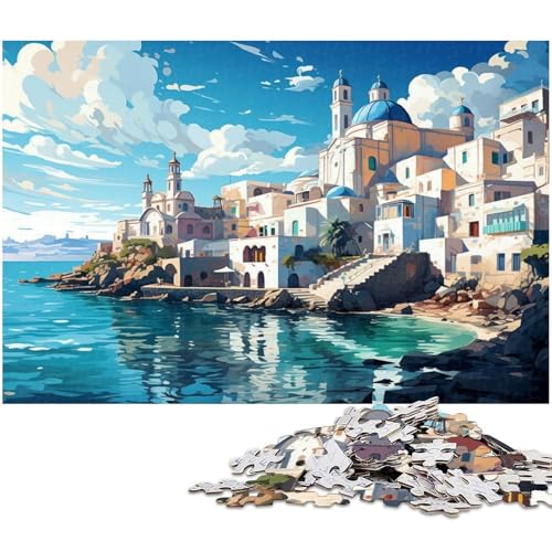 1000 teiliges Puzzle für Erwachsene Farbillustration des Strandes von Muro Spanien Spielzeug Denkspiel anspruchsvolles Puzzlespiel und Familienspiel 1000 Teile (38 x 26 cm) von zouxangzz