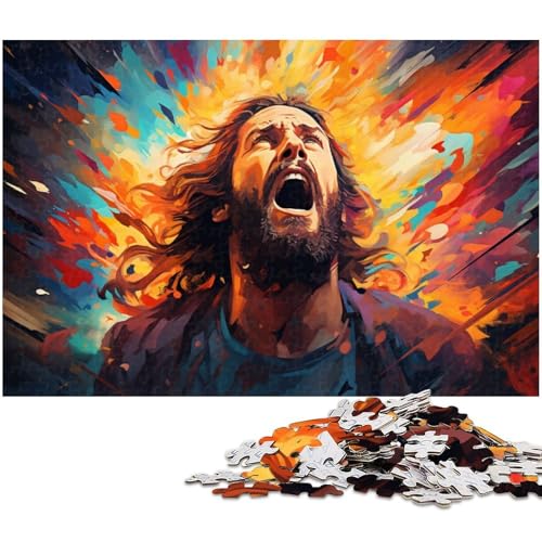 1000 teiliges Puzzle für Erwachsene Farbkunst Mann Spielzeug Denkspiel anspruchsvolles Puzzlespiel und Familienspiel 1000 Teile (75 x 50 cm) von zouxangzz