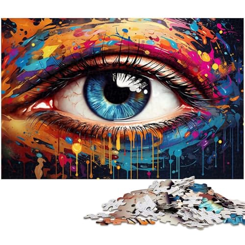1000 teiliges Puzzle für Erwachsene Farbmalerei Augenspielzeug Denkspiel anspruchsvolles Puzzlespiel und Familienspiel 1000 Teile (38 x 26 cm) von zouxangzz