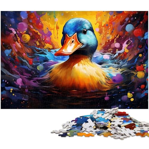 1000 teiliges Puzzle für Erwachsene Farbmalerei Enten Puzzle für Lernspiele Herausforderung Spielzeug Kunstwerk Geschenk 1000 PCS (38 x 26 cm) von zouxangzz