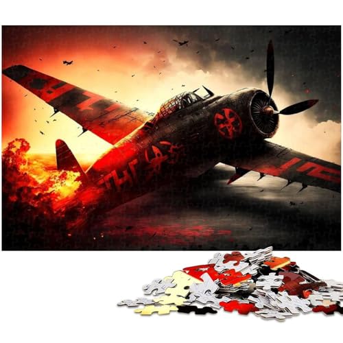 1000 teiliges Puzzle für Erwachsene Feuer Flugzeuge Puzzle Papierpuzzle Lernspielzeug 1000 Teile (38 x 26 cm) von zouxangzz