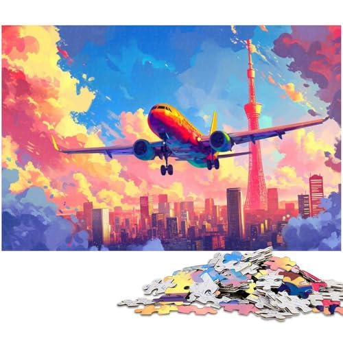 1000 teiliges Puzzle für Erwachsene Fliegende Flugzeuge Puzzle für Kinder Holzpuzzle Lernspiel für Erwachsene (Größe 75 x 50 cm) von zouxangzz