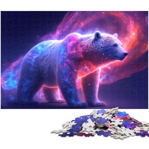 1000 teiliges Puzzle für Erwachsene Galaxie Eisbär Spielzeug Denkspiel anspruchsvolles Puzzlespiel und Familienspiel 1000 Teile (38 x 26 cm) von zouxangzz
