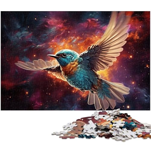 1000 teiliges Puzzle für Erwachsene Galaxie Kolibri Puzzle für Kinder Holzpuzzle Lernspiel für Erwachsene (Größe 75 x 50 cm) von zouxangzz